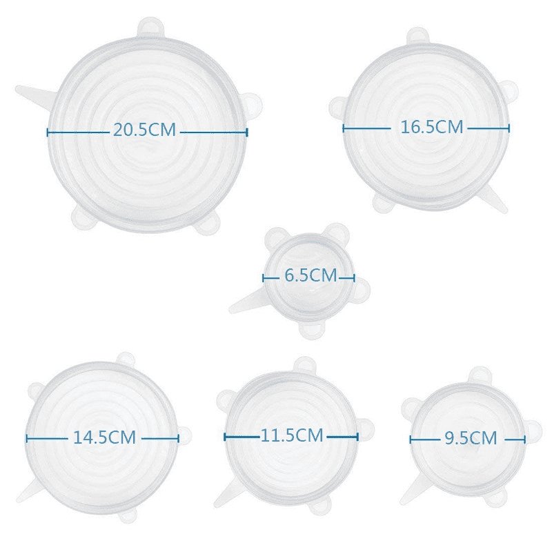 6 Pieces Silicon Lids Regula