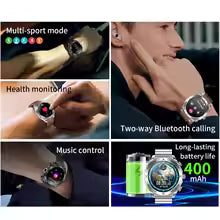 New Smart Watch TWS 2-in-1 Bluetooth Earphones HIFI 9D Sound Quality Bluetooth Call For Men and Women Sports Smartwatches