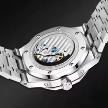 ROLENDO Luxury Men's Automatic Watch Perpetual Calendar Moonphase Stainless Steel Waterproof Luminous High-End Wristwatch Gift
