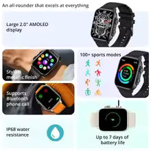 New Smart Watch TWS 2-in-1 Bluetooth Earphones HIFI 9D Sound Quality Bluetooth Call For Men and Women Sports Smartwatches