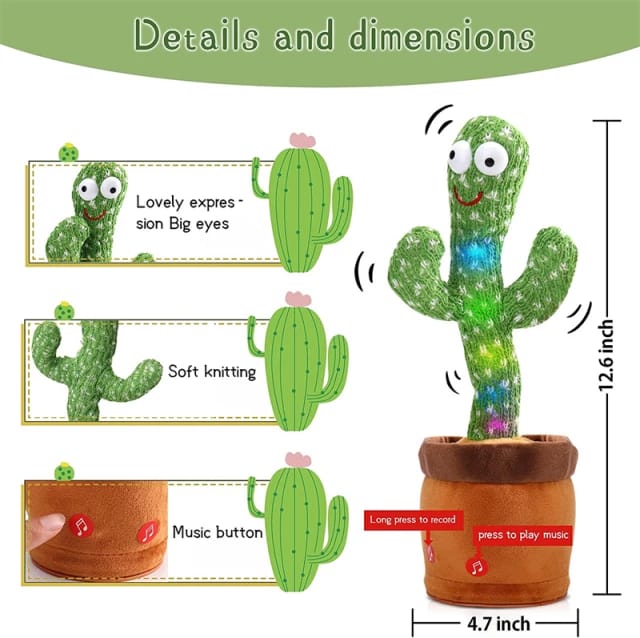 Dancing and Talking Cactus Toy for Kids Regular