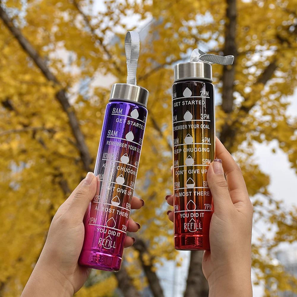 3Pcs Leakproof Water Bottle with Times Regular