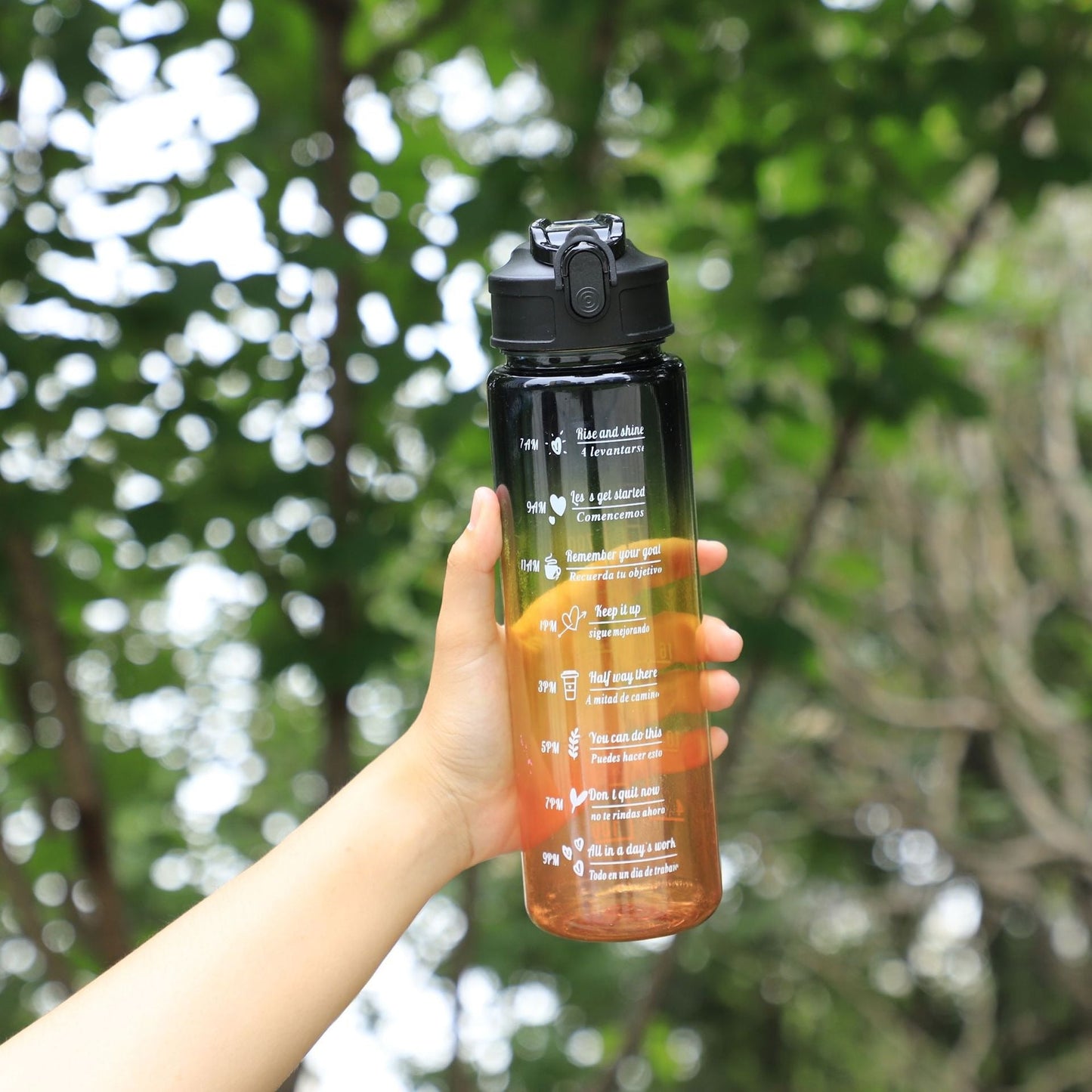 3Pcs Leakproof Water Bottle with Times Regular
