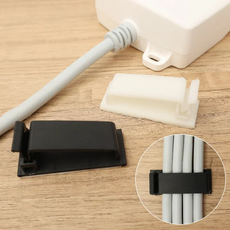 10 Pics Adhesive Cable Organizer Clips Regular