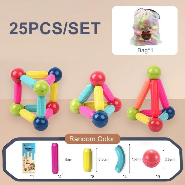 25 Pics Colourful Magnetic Puzzle Toy Game R