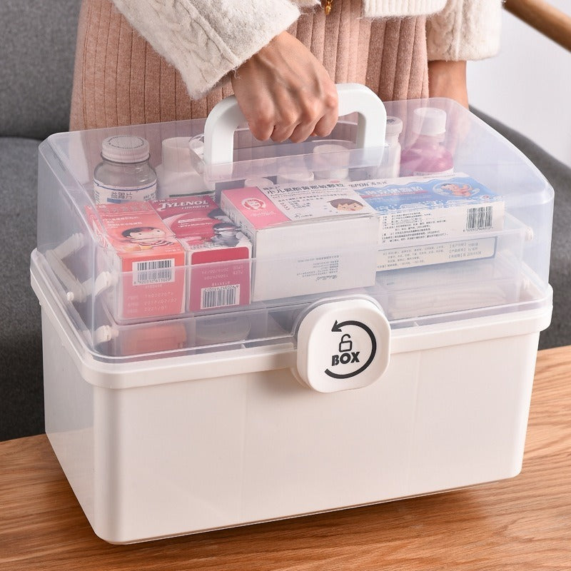 Protable Multilayer Medicine Storage Box Regu