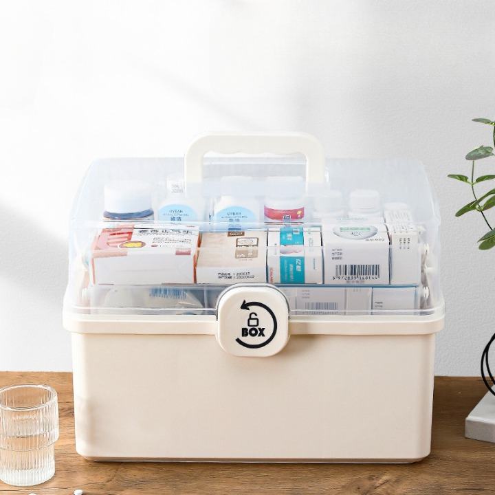 Protable Multilayer Medicine Storage Box Regu