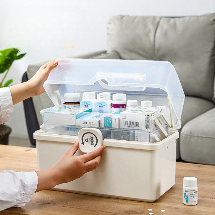 Protable Multilayer Medicine Storage Box Regu