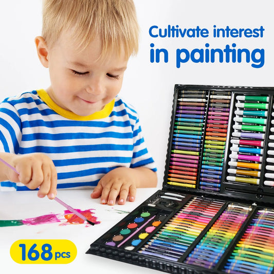 168 PICS Kids Drawing & Painting Set