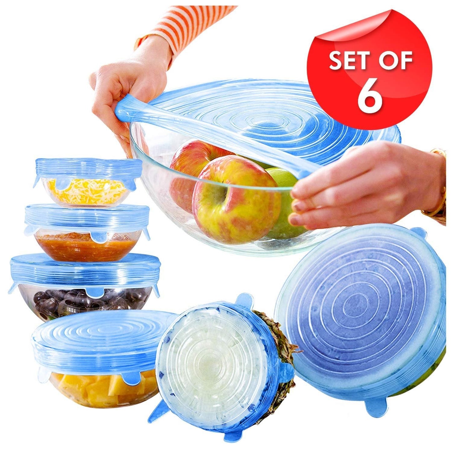 6 Pieces Silicon Lids Regula