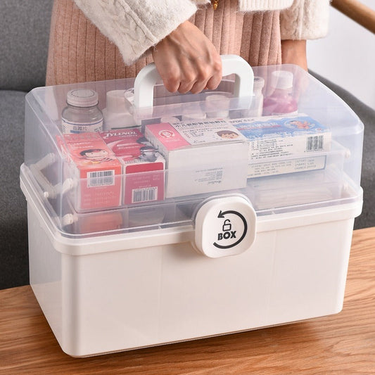 Protable Multilayer Medicine Storage Box Regu