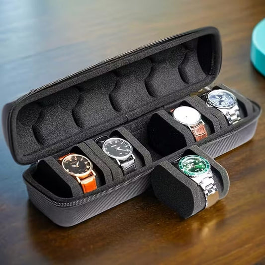 5-Slot Portable Travel Watch Organizer R